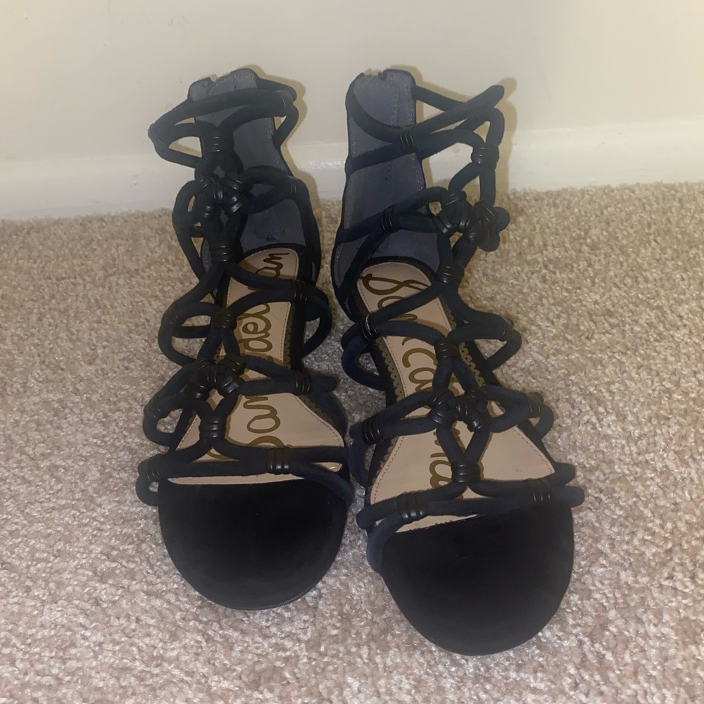 Sam Edelman Black Strappy Gladiator Sandals